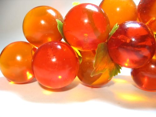 Large Orange Lucite Grapes