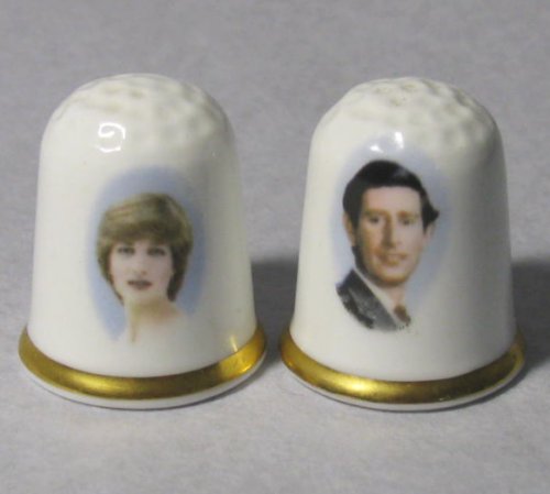 Coalport Prince Charles and Diana Wedding Thimbles