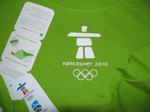 Inukshuk on Green Olympic Shirt