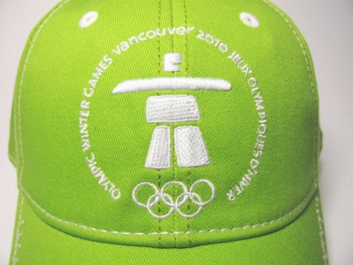 Official Vancouver Olympics Inukshuk Green Ball Cap