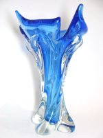 Electric Blue Art Glass Vase