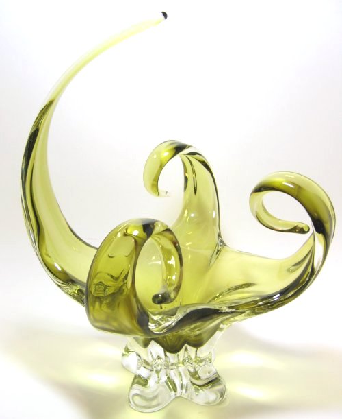 Chalet Rare Olive Green Centerpiece
