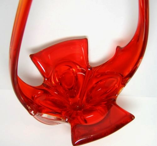 Art Glass Red Centerpiece