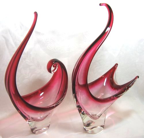 Rare Set of Chalet Cranberry Glass