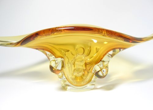 Amber Gold Raised Canadian Art Glass