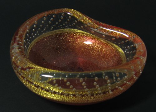 Murano Cranberry Bowl