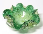 Murano Emerald Green Cased Bowl