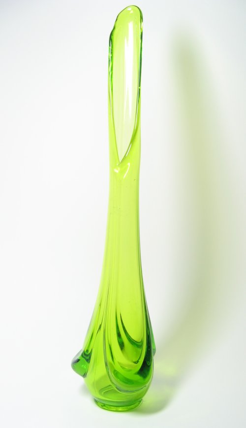 Art Glass Swung Drapery Bud Vase