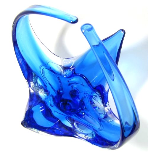 Blue Art Glass Top View