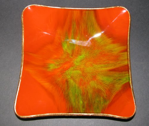 Mayfair Glassware Seetusee Painted Square Dish