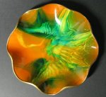 Seetusee Mayfair Green Orange Dish