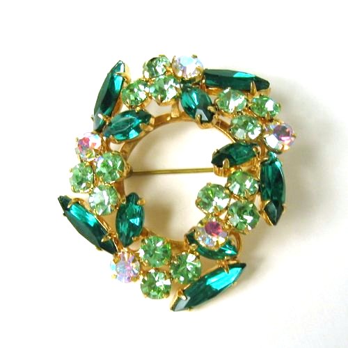 Vintage Green Brooch