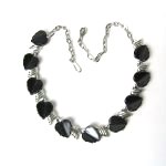 Black Heart Thermoset Necklace