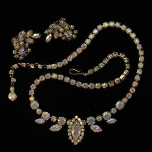 Sherman Aurora Borealis Necklace and Earrings