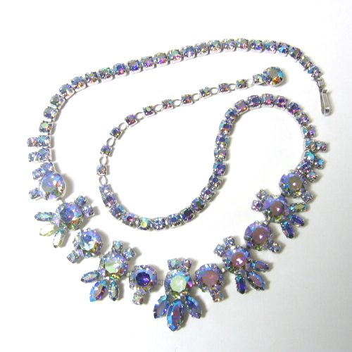 Blue Rhinestone Necklace