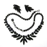Black Necklace and Earrings
