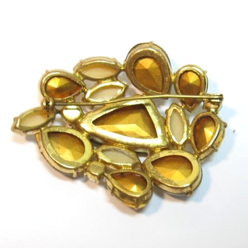 Gold Foil Backed Juliana Brooch