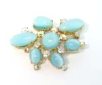 Baby Blue Cabochon Brooch