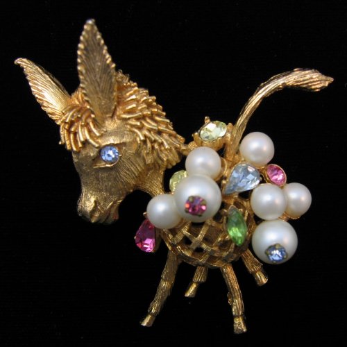 Hattie Carnegie Donkey Pin