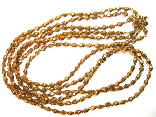 Art Deco Copper Glass Necklace