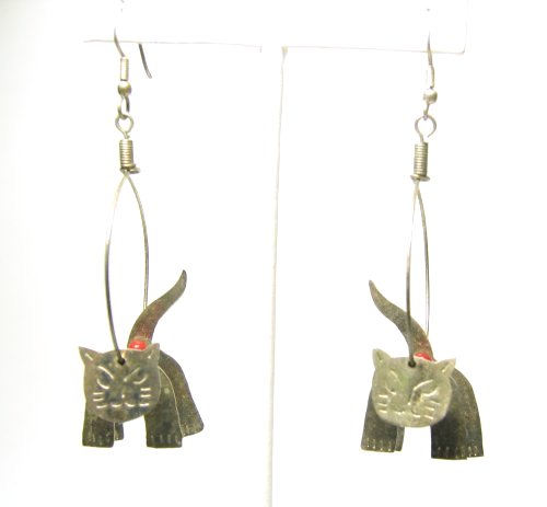 Alpaca Red Cat Earrings