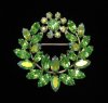 Vintage Sherman Green Brooch