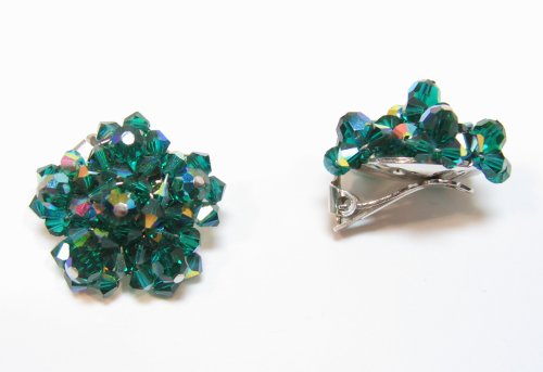 Vintage Green Earrings Sherman