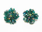 Sherman Green Crystal Earrings