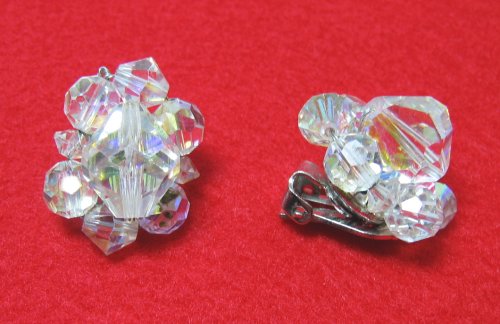 Vintage Signed Coro Crystal Earrings