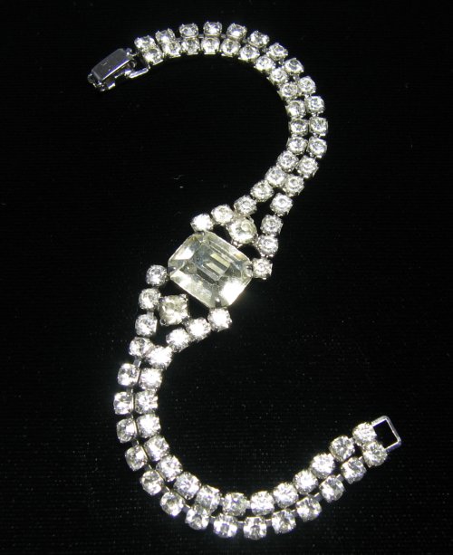 Vintage Continental Rhinestone Bracelet