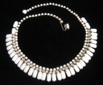 Vintage Kramer of New York Milk Glass Necklace