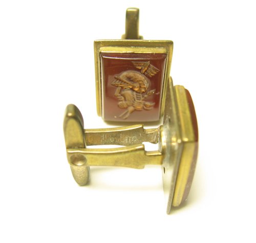 Cameo Cufflinks Greek Soldier