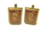 Woolno Cameo Cufflinks Greek Soldier