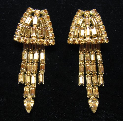 Sherman Rhinestone Drop Earrings