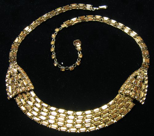 Sherman Rhinestone Deco Necklace