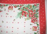 Vintage Christmas Tablecloth Santas Hearts and more