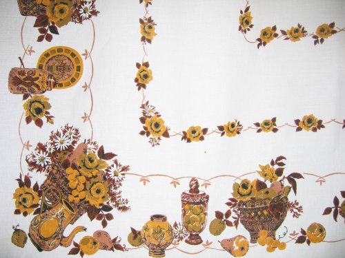 Wonderful Floral and Fruit Banquet Tablecloth