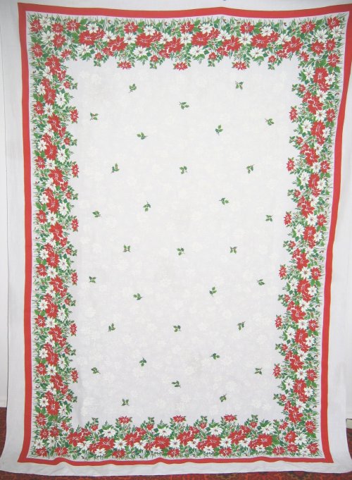 Christmas Phantom Poinsettia Tablecloth