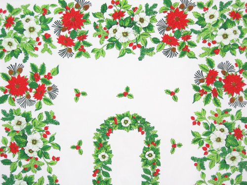 Poinsettia Apple Blossoms Tablecloth