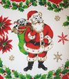 Vintage Santa Christmas Tablecloth