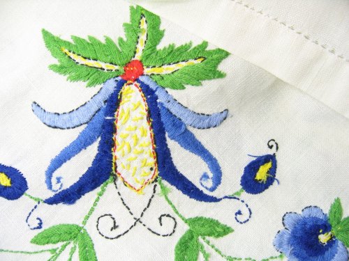 Vintage Tablecloth Hand Embroidered