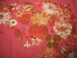 Floral Raspberry Pink Linen Tablecloth