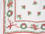 Vintage Jolly Santa Tablecloth