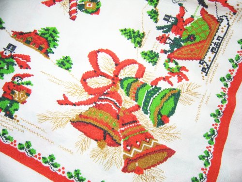 Vintage Christmas Tablecloth