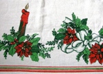 Candles Bows Christmas Tablecloth