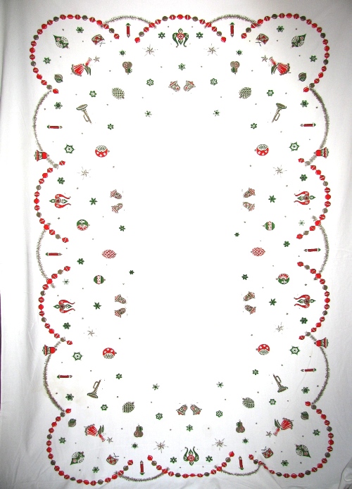 Eames Era Christmas Tablecloth or Bed Topper