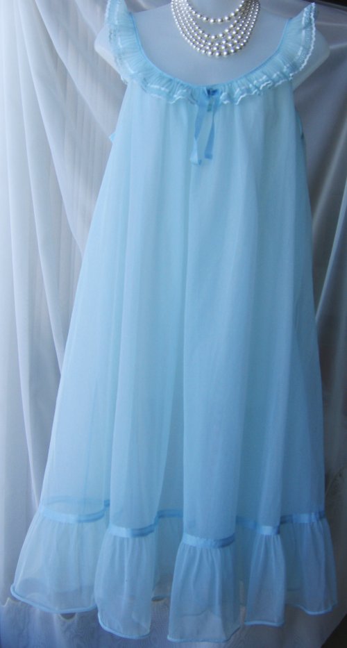 Vintage Sky Blue Nightgown