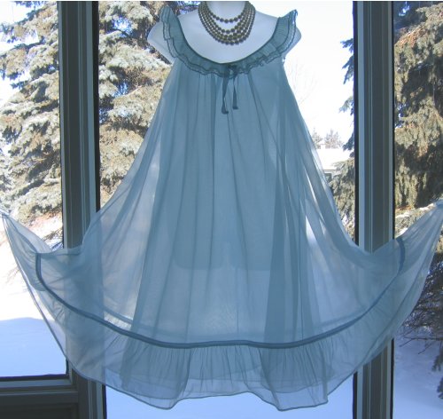 Sky Blue Double Chiffon Nightgown