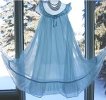Sky Blue Chiffon Nightgown