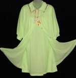 Vintage Lime Green Peignoir Babydoll Set